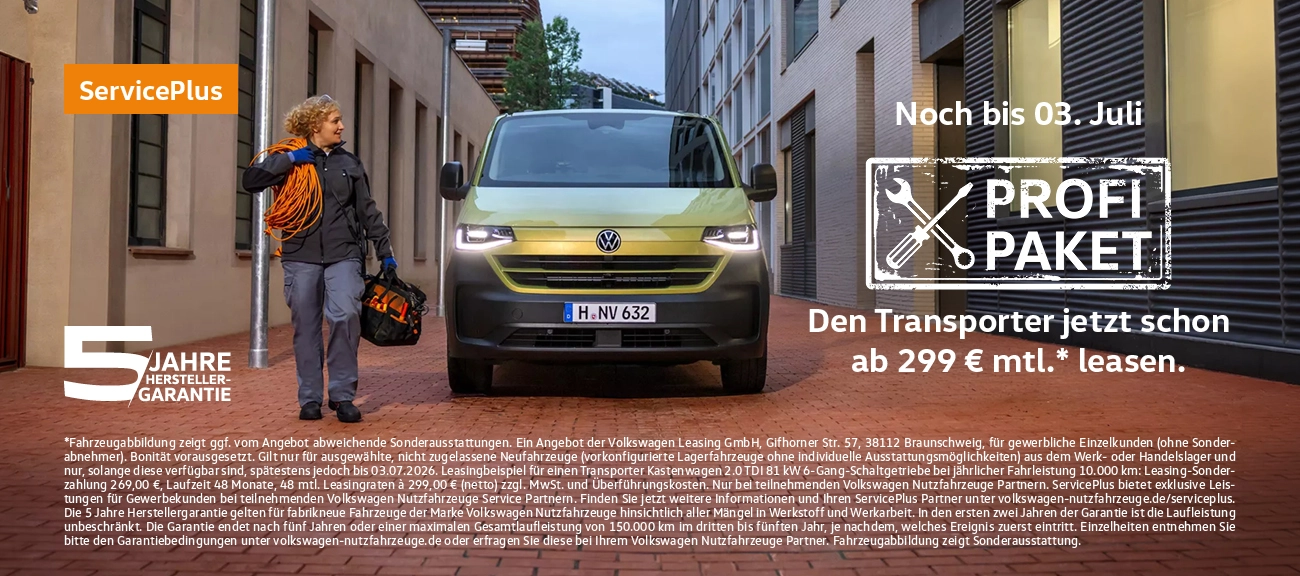 VW Transporter Profi Paket
